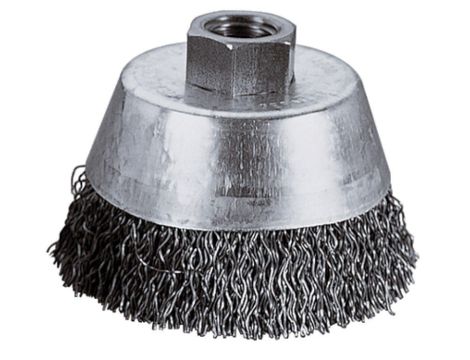 Szczotka doczołowa 65 mm/M14 Wolfcraft - drut falisty