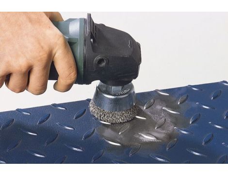 Szczotka doczołowa 65 mm/M14 Wolfcraft - drut falisty - 2