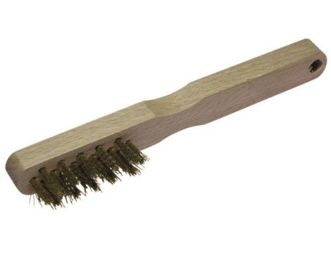 Szczotka ręczna 3-rzędowa 200 mm Wolfcraft - drut mosiężny