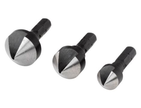 Pogłębiacz 12, 16, 19 mm Wolfcraft - WS, trzpień 6-kąt [3 szt.]