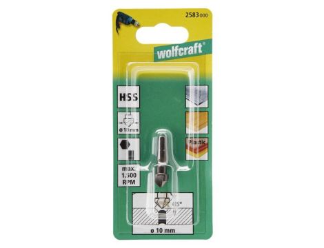 Pogłębiacz 10 mm Wolfcraft - HSS, trzpień 6-kąt - 2