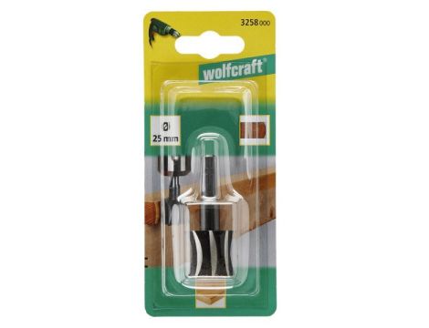 Frez promieniowy 25 mm Wolfcraft - WS, trzpień 8 mm - 2