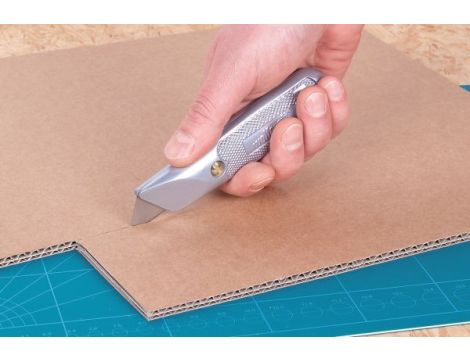 Nóż z ostrzem trapezowym, metalowy, Wolfcraft - 2