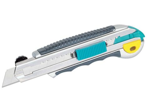 Nóż z ostrzem 18 mm, metalowy, 8 ostrzy, Wolfcraft