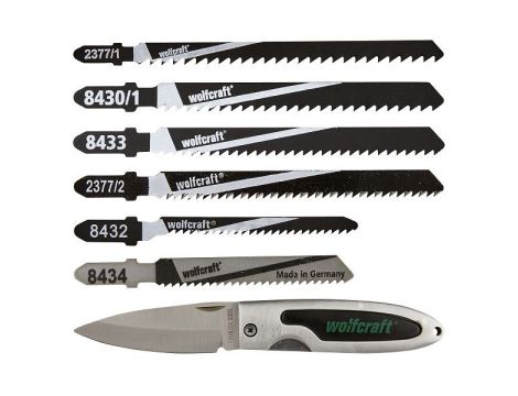 Zestaw 11 brzeszczotów Wolfcraft - uchwyt T, + nóż składany