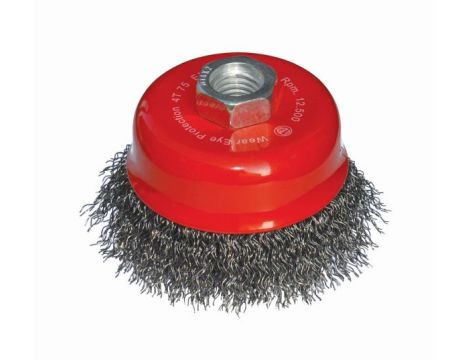 Szczotka doczołowa 75 mm/M14 ABRABORO - drut karbowany 0,3 mm