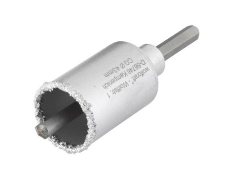 Otwornica 43 mm Wolfcraft - z nasypem z węglików spiekanych, kompletna