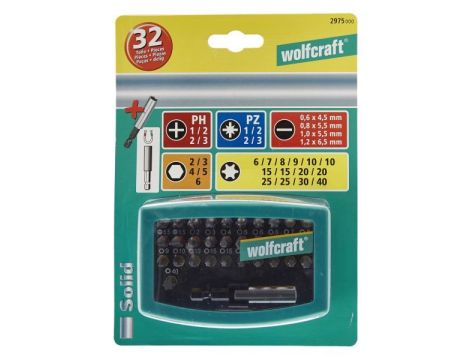 Zestaw bitów Wolfcraft [32 cz.] - 2