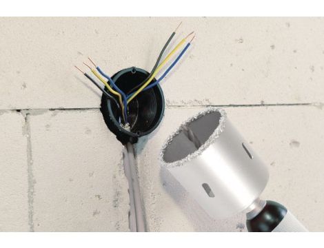 Otwornica 68 mm Wolfcraft - z nasypem z węglików spiekanych, kompletna - 2