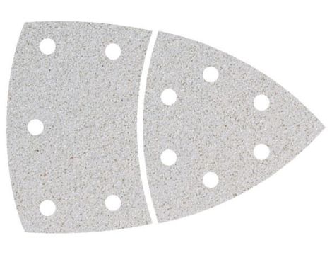 Papier szlifierski 95 mm Wolfcraft - gr. 40/80/120, perforowany, na rzep - do farby i lakieru [15 szt.]