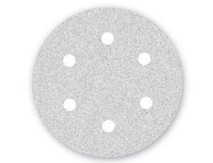 Papier ścierny Menzer WHITE fi 225 z 6 otworami K40 do szlifierek do gipsu 25 szt/opak. LHS/TBS 225 PRO