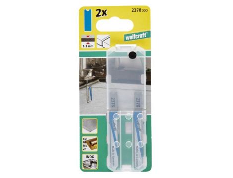 2 brzeszczoty Wolfcraft - uchwyt U, blachy, metale nieżelazne, Inox - 2