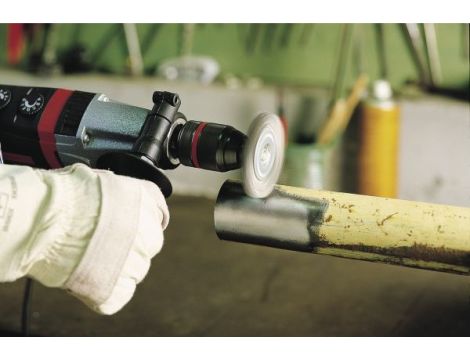 Szczotka tarczowa 100x10 mm Wolfcraft - drut falisty, trzpień - 2