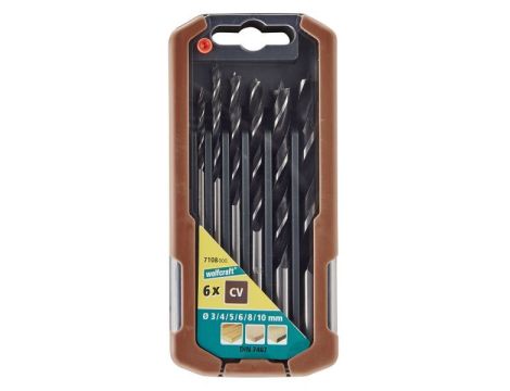 Zestaw wierteł do drewna 3 - 10 mm Wolfcraft [6 szt.] - 2