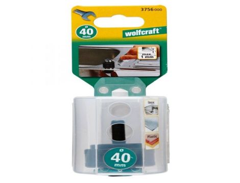 Wycinak otworów pod krany Wolfcraft - 40 mm (1 4/7) - 2