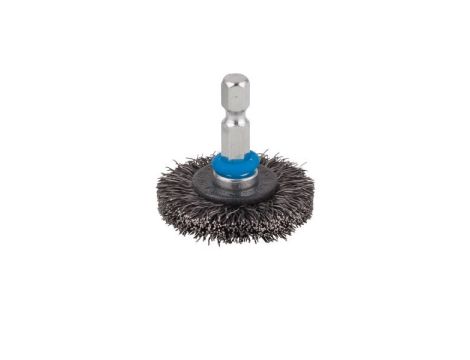 Szczotka tarczowa 38 mm/6 mm  Wolfcraft - drut falisty