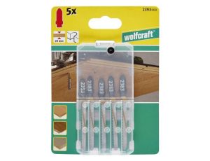 5 brzeszczotów Wolfcraft - uchwyt T, laminat, płyty wiórowe powlekane tworzywem, parkiet - image 2