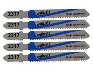 5 brzeszczotów Wolfcraft - uchwyt T, blachy, metale nieżelazne, aluminium, dokładne cięcia