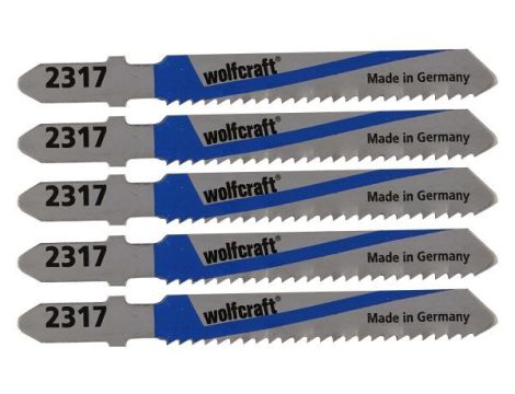 5 brzeszczotów Wolfcraft - uchwyt T, blachy, metale nieżelazne, aluminium, dokładne cięcia