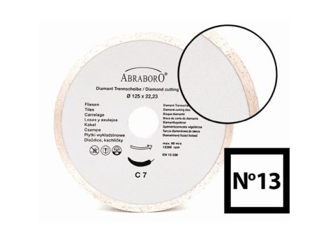 Tarcza diamentowa do płytek 115 x 22/5,5 ABRABORO N13, standard