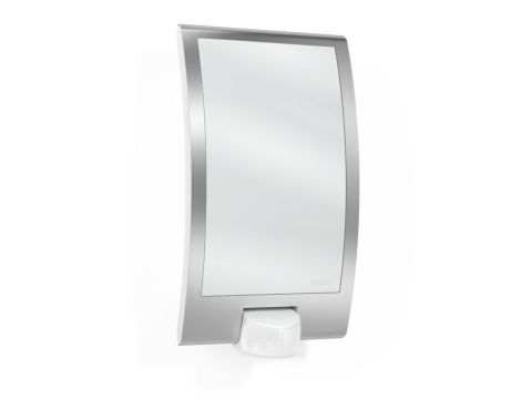 Lampa elewacyjna z czujnikiem ruchu i zmierzchu Steinel L 22 S PIR max.60W E27 IP44 IK03 230V srebrna / stal nierdzewna