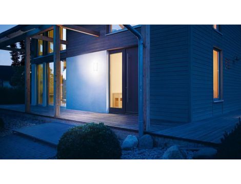 Lampa elewacyjna z czujnikiem ruchu i zmierzchu Steinel L 22 S PIR max.60W E27 IP44 IK03 230V srebrna / stal nierdzewna - 3