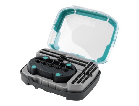 Prowadnica wiertarska Wolfcraft 4685000 w zestawie z wiertłami