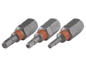 Bit 6-kąt wew. 2 + 2,5 + 3 Wolfcraft - 25 mm [3 szt.]