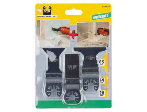 Zestaw brzeszotów Wolfcraft do suchej zabudowy, do urządzeń oscylacyjnych - 2