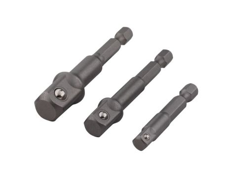 1 zestaw 3 adapterów do kluczy nasadowych  1/2 , 3/8 cala, 1/4 cala, trzpień 6-kątny