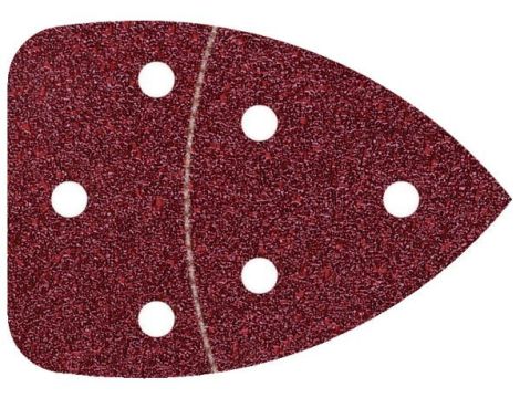 Papier szlifierski 98x139 mm Wolfcraft - gr. 40, perforowany, na rzep [6 szt.]