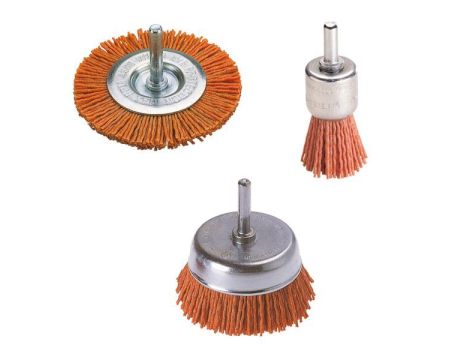 Zestaw szczotek drucianych Wolfcraft - drut pokryty nylonem [3 szt.]