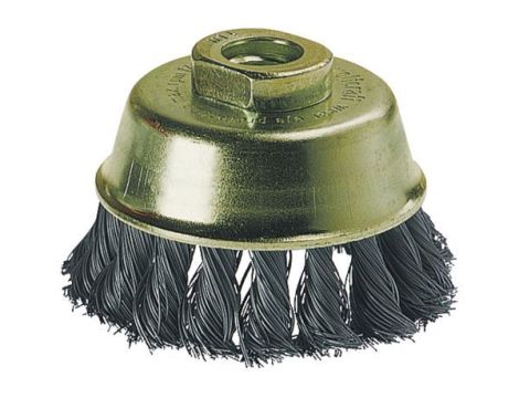 Szczotka doczołowa 75 mm/M14 Wolfcraft - drut splatany