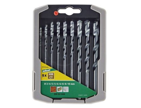 Zestaw wierteł do kamienia 3 - 10 mm Wolfcraft [9 szt.] - 2