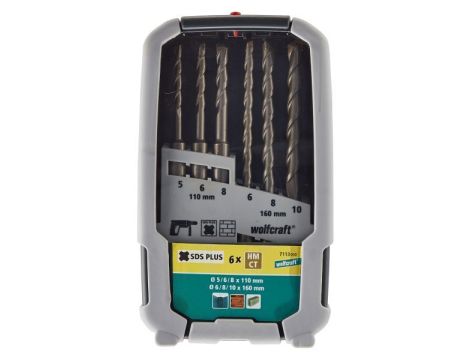 Zestaw wierteł do betonu SDS-Plus 5 - 10 mm Wolfcraft [6 szt.] - 2