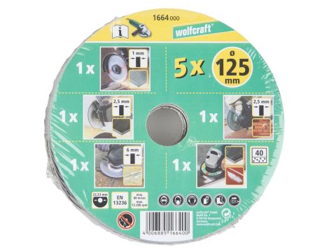 1 Zestaw startowy tarcz do szlifierki kątowej fi125mm