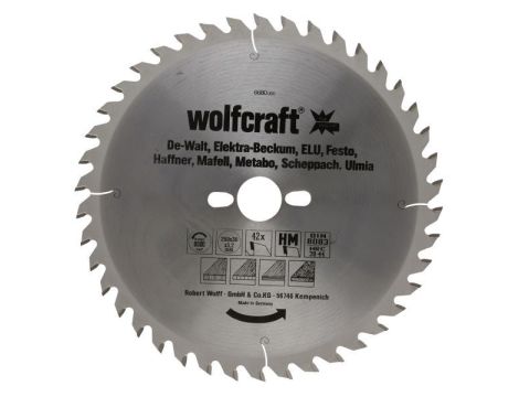 Piła tarczowa 300/30 mm HM Wolfcraft - dokładne, czyste cięcia