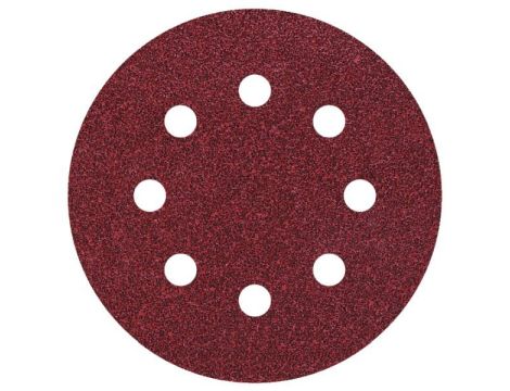 Papier szlifierski 115 mm Wolfcraft - gr. 120, perforowany, na rzep [5 szt.]