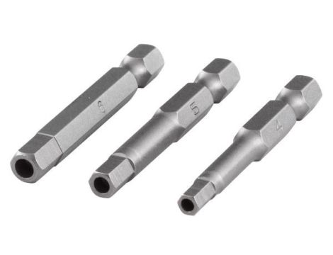 Bit 6-kąt wew. z otworem 4, 5, 6 Wolfcraft - 50 mm [3 szt.]