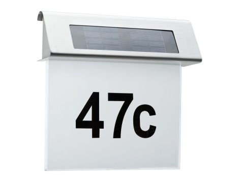 Oprawa elewacyjna SPECIAL LINE LED numer domu 3000K + czujnik zmierzchu IP44 stal nierdzewna / biały - 2