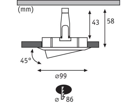 Oprawa wbudowana Hightec, Biały, fi51mm - 2