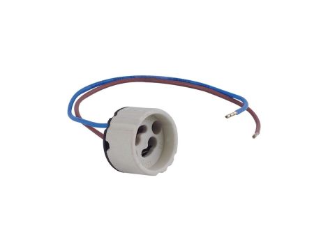 Oprawka do oświetlenia wpuszczanego 28mm 230V do żarówki GU10 + GZ10 ceramiczna naturalna