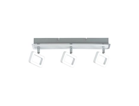 Oprawa ścienno-sufitowa FRAME LED 3x4,5W 3x320lm 3000K 230V biały mat / chrom / metal