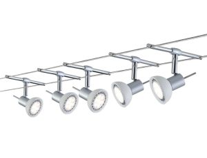 System linkowy Sheela max. 5x10W GU5,3 Chrom Mat/Opal 230/12V 60VA Metal/Szkło - image 2