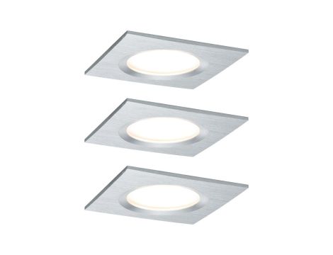 Zestaw Premium Coin Slim ściemniany LED 3x6,8W 2700K 230V 51mm Aluminium