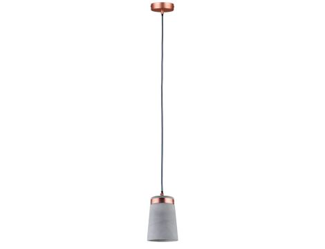 Lampa wisząca Neordic Stig max.1x20W E27 230V szary / miedziany mat / beton / metal