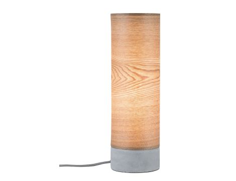 Lampa stołowa Neordic Skadi max.1x20W E14 230V drewno / beton / szary