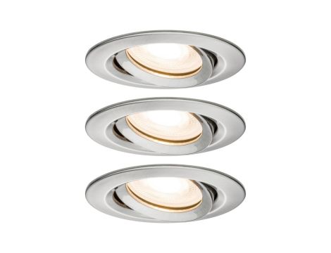 Oprawa do wbudowania NOVA PLUS LED DIM wychylna zestaw 3xGU10 7W 460lm 93mm 2700K IP65 230V szczotkowane żelazo