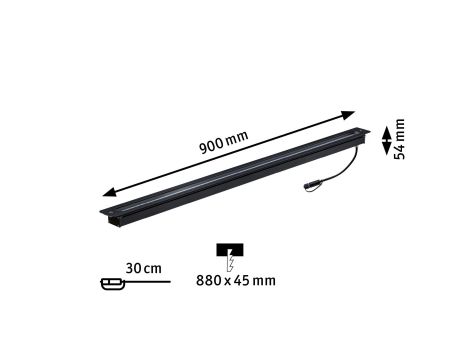 Wallwasher Plug & Shine wbudowana 8W 3000K IP67 24V nabudowana antracyt / aluminium - 4