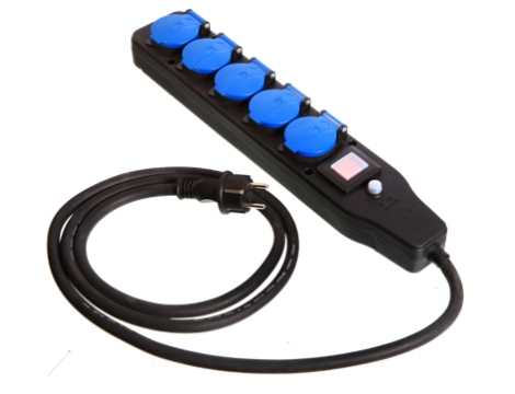 PRZEDŁUŻACZ NEOPREN 5 MB  5 GNIAZD